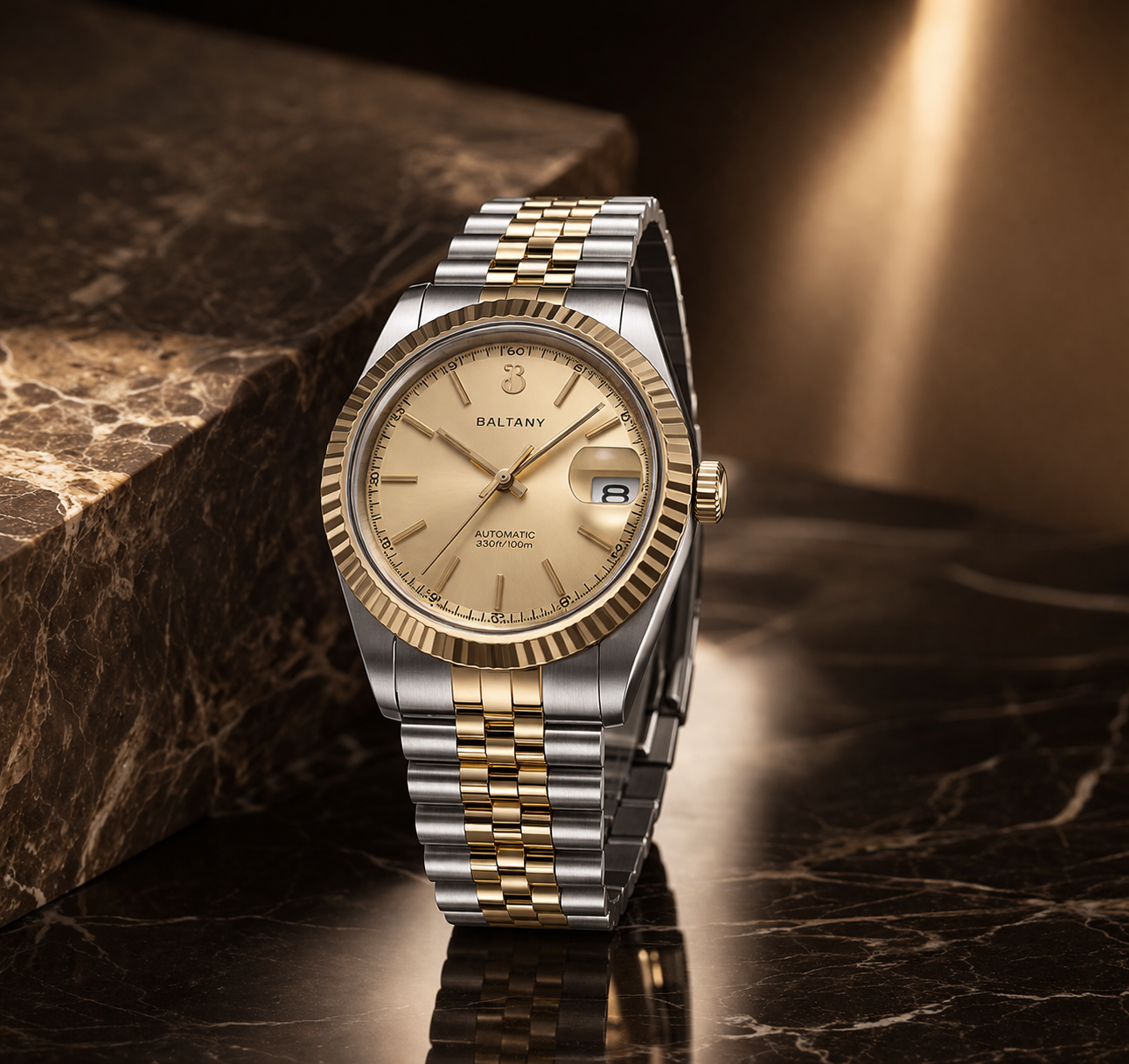 Baltany S4084 — montre automatique homme 36mm dress watch style Datejust rétro acier 316L NH35 — IMPERIUM